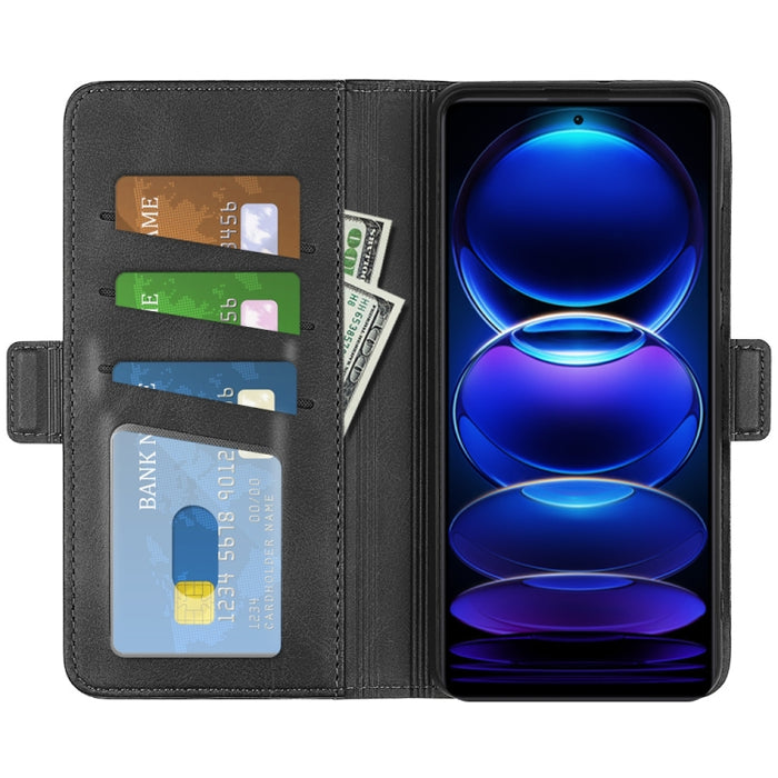 Para Xiaomi Redmi Note 12 Pro 5G Global Doble lado Hebilla magnética Funda de cuero con tapa horizontal para teléfono, For Xiaomi Redmi Note 12 Pro 5G Global