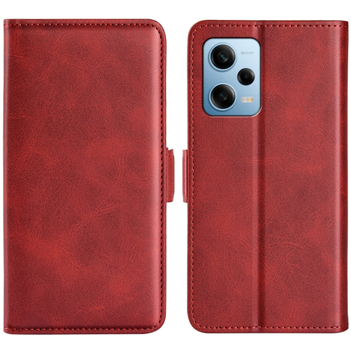 Para Xiaomi Redmi Note 12 Pro 5G Global Doble lado Hebilla magnética Funda de cuero con tapa horizontal para teléfono, For Xiaomi Redmi Note 12 Pro 5G Global