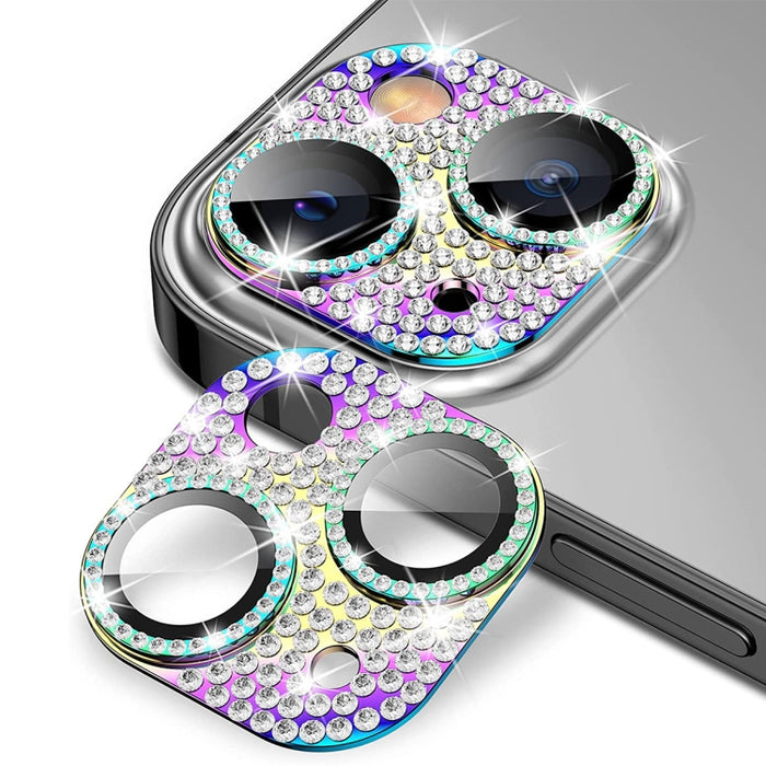 Para iPhone 13/13 mini ENKAY Hat-Prince Blink Diamond Lente de cámara Película de vidrio templado de aleación de aluminio, For iPhone 13 / 13 mini