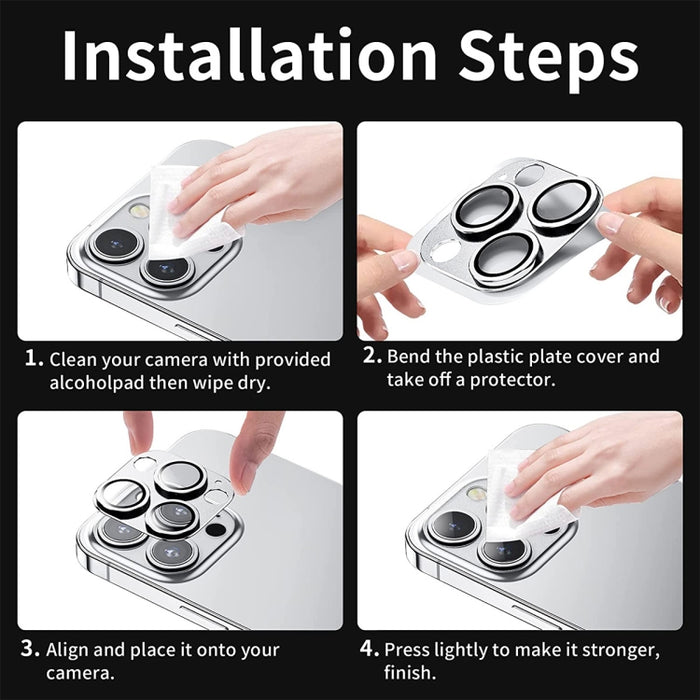 Para iPhone 13 Pro / 13 Pro Max ENKAY Hat-Prince Lente de cámara antirreflejo Película de vidrio templado de aleación de aluminio, For iPhone 13 Pro / 13 Pro Max