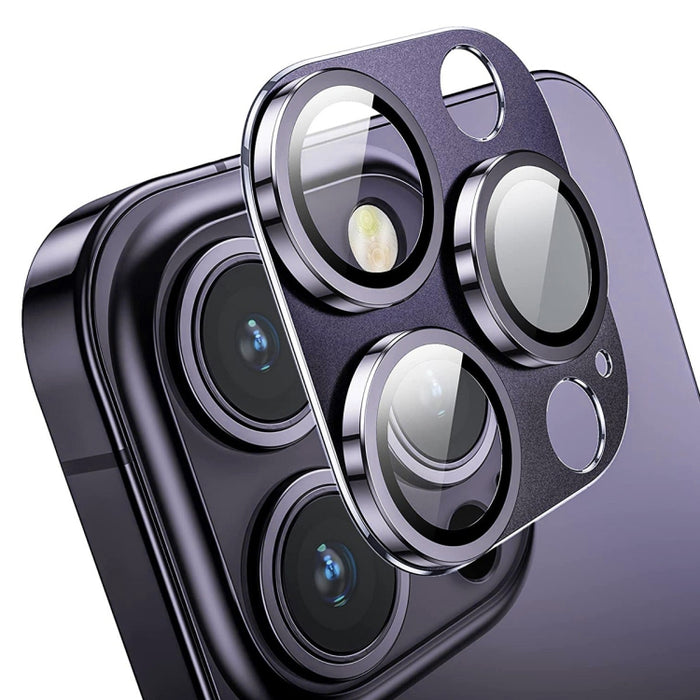 Para iPhone 14 Pro / 14 Pro Max ENKAY Hat-Prince Lente de cámara antirreflejo Película de vidrio templado de aleación de aluminio, For iPhone 14 Pro / 14 Pro Max