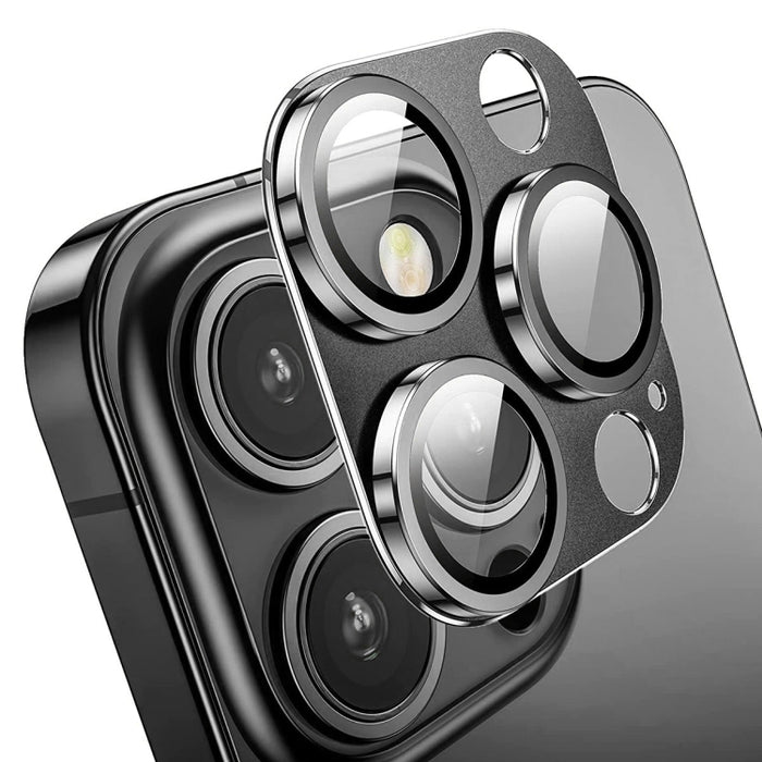 Para iPhone 14 Pro / 14 Pro Max ENKAY Hat-Prince Lente de cámara antirreflejo Película de vidrio templado de aleación de aluminio, For iPhone 14 Pro / 14 Pro Max