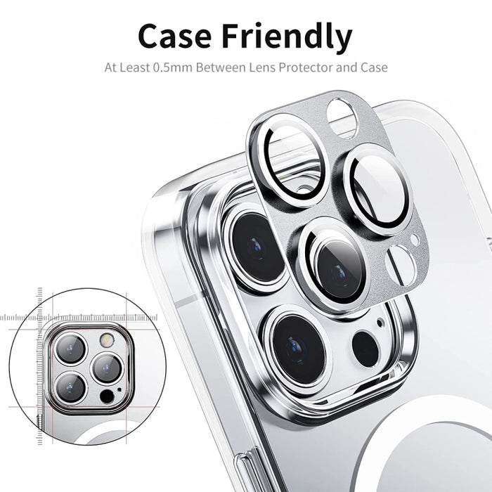 Para iPhone 14 Pro / 14 Pro Max ENKAY Hat-Prince Lente de cámara antirreflejo Película de vidrio templado de aleación de aluminio, For iPhone 14 Pro / 14 Pro Max