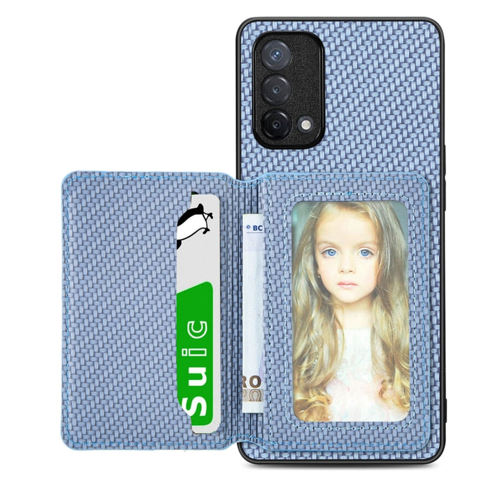 Estuche para teléfono con bolsa de tarjeta magnética de fibra de carbono, For Xiaomi Poco X5, For Xiaomi Redmi Note 10 5G, For Xiaomi Redmi Note 12 5G Global, For OPPO A74 5G