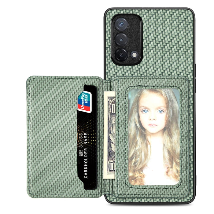 Estuche para teléfono con bolsa de tarjeta magnética de fibra de carbono, For Xiaomi Poco X5, For Xiaomi Redmi Note 10 5G, For Xiaomi Redmi Note 12 5G Global, For OPPO A74 5G