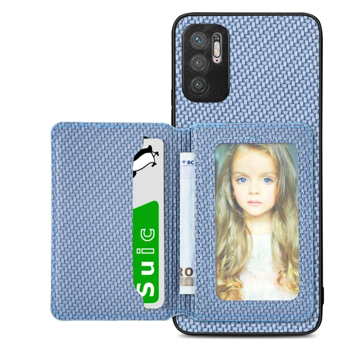 Estuche para teléfono con bolsa de tarjeta magnética de fibra de carbono, For Xiaomi Poco X5, For Xiaomi Redmi Note 10 5G, For Xiaomi Redmi Note 12 5G Global, For OPPO A74 5G