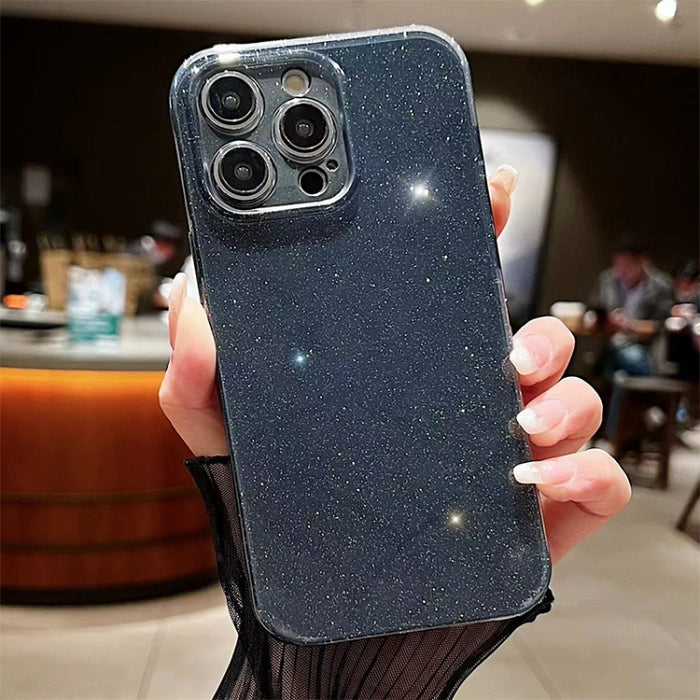 Caja del teléfono de TPU de color sólido con purpurina de gelatina, For iPhone 14 Pro Max