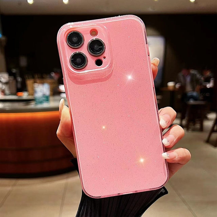 Caja del teléfono de TPU de color sólido con purpurina de gelatina, For iPhone 14 Pro Max