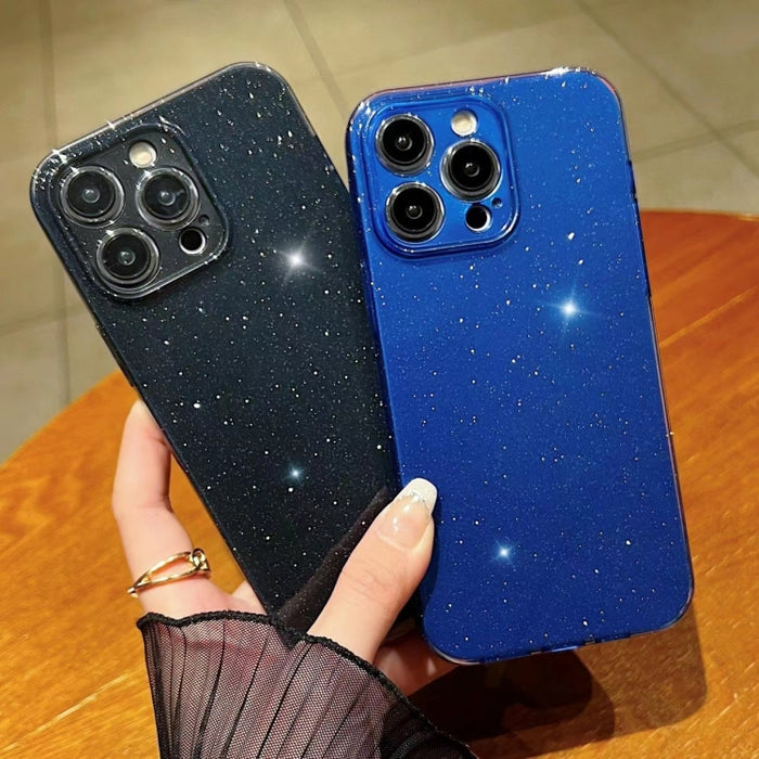 Caja del teléfono de TPU de color sólido con purpurina de gelatina, For iPhone 14 Pro Max