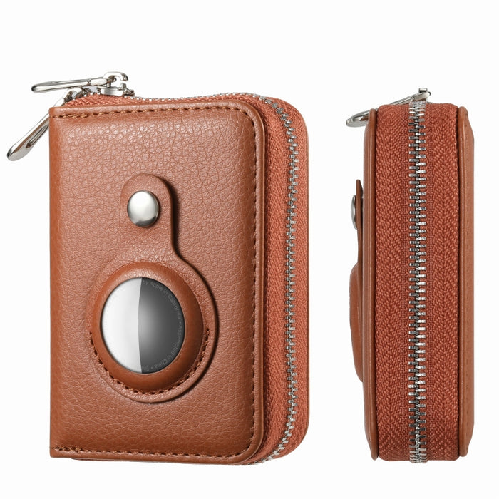 Para AirTag cremallera cartera funda protectora