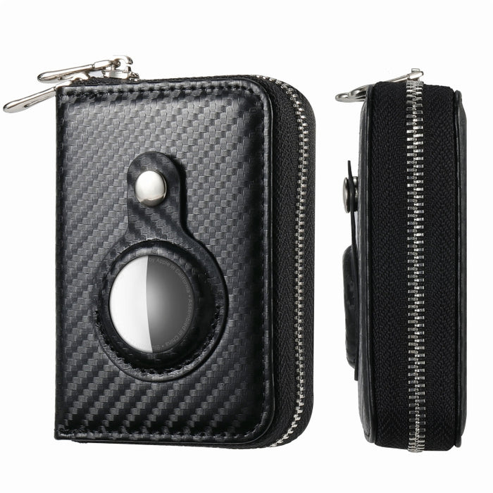 Para AirTag cremallera cartera funda protectora