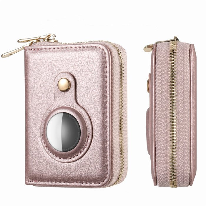 Para AirTag cremallera cartera funda protectora