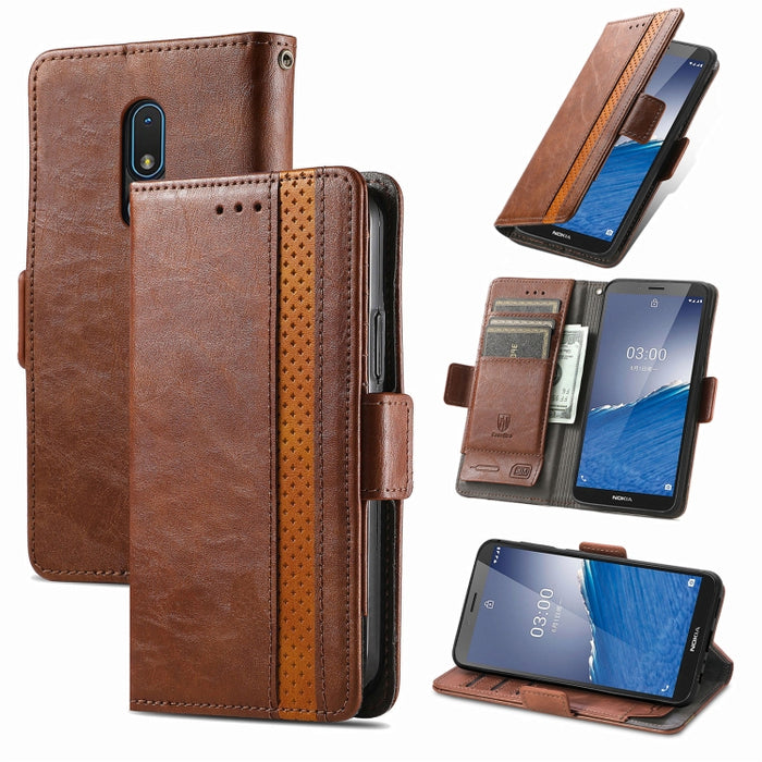 CaseNeo Estuche de cuero para teléfono con doble hebilla magnética empalmada, For Nokia C3, For OnePlus Nord CE 3 Lite, For OPPO Find X6 Pro, For OPPO Find X6, For Redmi Note 12 Turbo, For Nokia C32