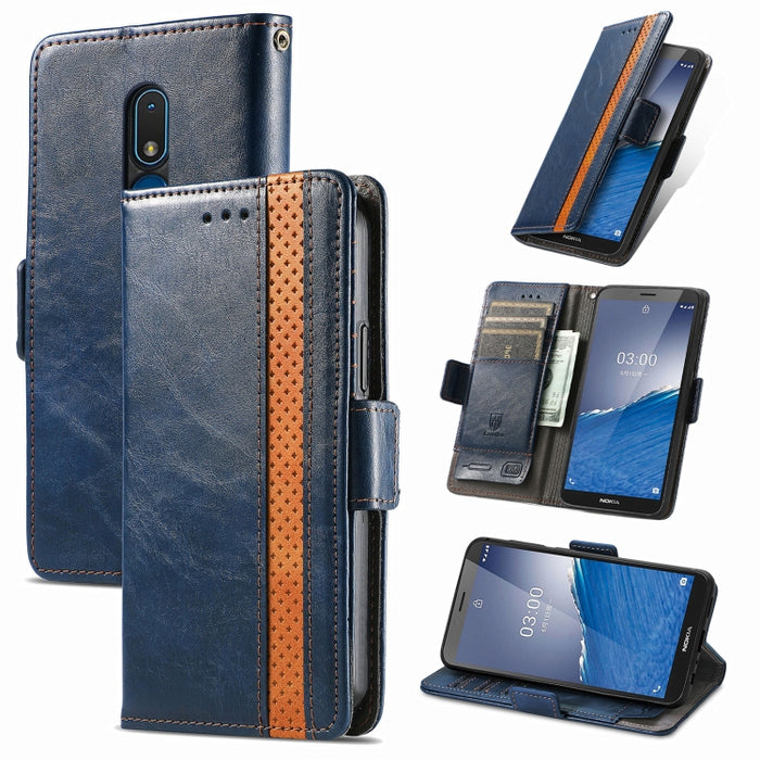 CaseNeo Estuche de cuero para teléfono con doble hebilla magnética empalmada, For Nokia C3, For OnePlus Nord CE 3 Lite, For OPPO Find X6 Pro, For OPPO Find X6, For Redmi Note 12 Turbo, For Nokia C32