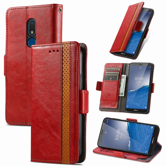 CaseNeo Estuche de cuero para teléfono con doble hebilla magnética empalmada, For Nokia C3, For OnePlus Nord CE 3 Lite, For OPPO Find X6 Pro, For OPPO Find X6, For Redmi Note 12 Turbo, For Nokia C32