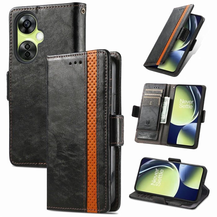 CaseNeo Estuche de cuero para teléfono con doble hebilla magnética empalmada, For Nokia C3, For OnePlus Nord CE 3 Lite, For OPPO Find X6 Pro, For OPPO Find X6, For Redmi Note 12 Turbo, For Nokia C32