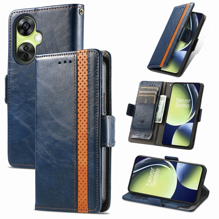 CaseNeo Estuche de cuero para teléfono con doble hebilla magnética empalmada, For Nokia C3, For OnePlus Nord CE 3 Lite, For OPPO Find X6 Pro, For OPPO Find X6, For Redmi Note 12 Turbo, For Nokia C32