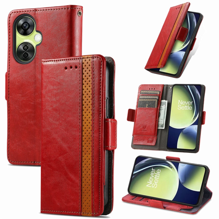 CaseNeo Estuche de cuero para teléfono con doble hebilla magnética empalmada, For Nokia C3, For OnePlus Nord CE 3 Lite, For OPPO Find X6 Pro, For OPPO Find X6, For Redmi Note 12 Turbo, For Nokia C32