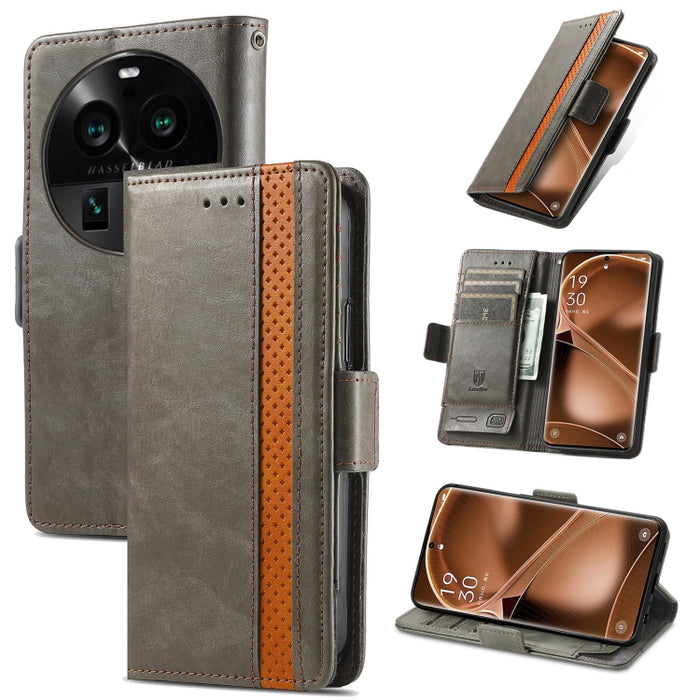 CaseNeo Estuche de cuero para teléfono con doble hebilla magnética empalmada, For Nokia C3, For OnePlus Nord CE 3 Lite, For OPPO Find X6 Pro, For OPPO Find X6, For Redmi Note 12 Turbo, For Nokia C32