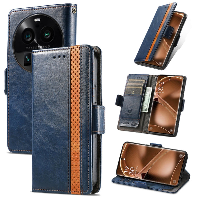 CaseNeo Estuche de cuero para teléfono con doble hebilla magnética empalmada, For Nokia C3, For OnePlus Nord CE 3 Lite, For OPPO Find X6 Pro, For OPPO Find X6, For Redmi Note 12 Turbo, For Nokia C32