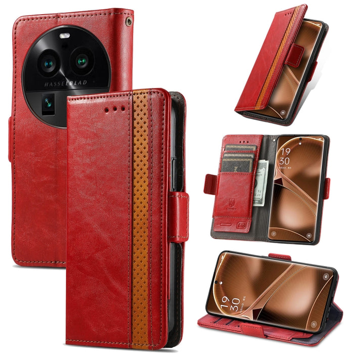 CaseNeo Estuche de cuero para teléfono con doble hebilla magnética empalmada, For Nokia C3, For OnePlus Nord CE 3 Lite, For OPPO Find X6 Pro, For OPPO Find X6, For Redmi Note 12 Turbo, For Nokia C32