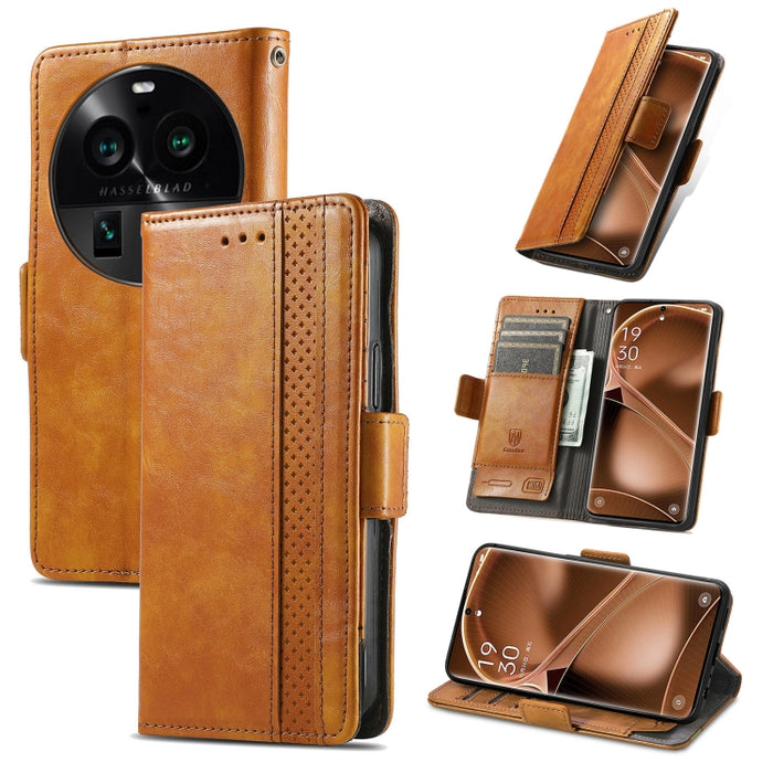 CaseNeo Estuche de cuero para teléfono con doble hebilla magnética empalmada, For Nokia C3, For OnePlus Nord CE 3 Lite, For OPPO Find X6 Pro, For OPPO Find X6, For Redmi Note 12 Turbo, For Nokia C32