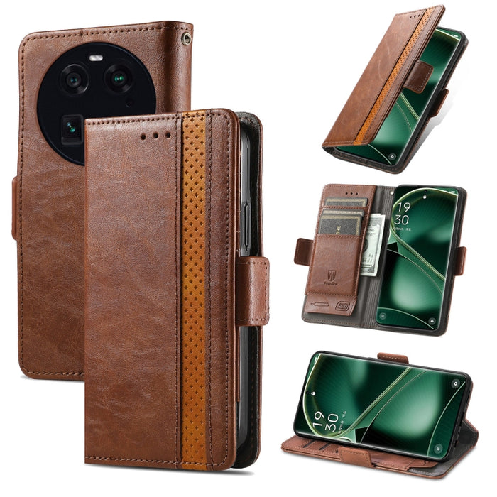 CaseNeo Estuche de cuero para teléfono con doble hebilla magnética empalmada, For Nokia C3, For OnePlus Nord CE 3 Lite, For OPPO Find X6 Pro, For OPPO Find X6, For Redmi Note 12 Turbo, For Nokia C32