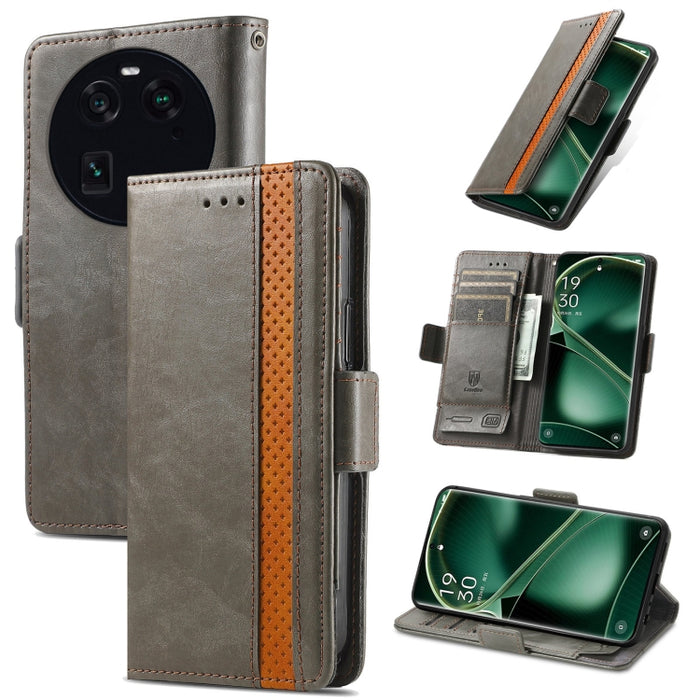 CaseNeo Estuche de cuero para teléfono con doble hebilla magnética empalmada, For Nokia C3, For OnePlus Nord CE 3 Lite, For OPPO Find X6 Pro, For OPPO Find X6, For Redmi Note 12 Turbo, For Nokia C32
