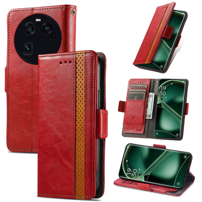 CaseNeo Estuche de cuero para teléfono con doble hebilla magnética empalmada, For Nokia C3, For OnePlus Nord CE 3 Lite, For OPPO Find X6 Pro, For OPPO Find X6, For Redmi Note 12 Turbo, For Nokia C32