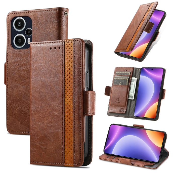 CaseNeo Estuche de cuero para teléfono con doble hebilla magnética empalmada, For Nokia C3, For OnePlus Nord CE 3 Lite, For OPPO Find X6 Pro, For OPPO Find X6, For Redmi Note 12 Turbo, For Nokia C32