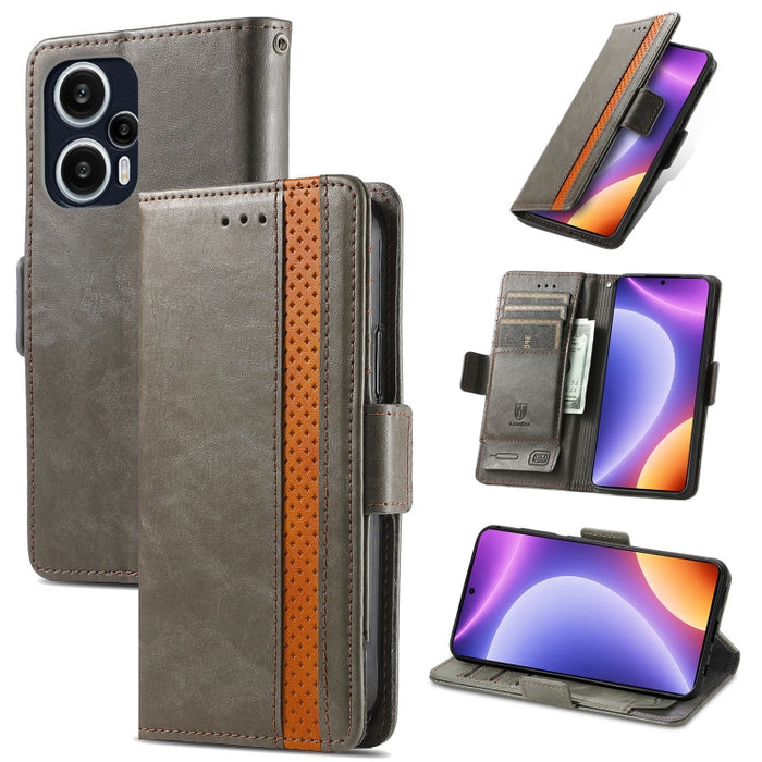 CaseNeo Estuche de cuero para teléfono con doble hebilla magnética empalmada, For Nokia C3, For OnePlus Nord CE 3 Lite, For OPPO Find X6 Pro, For OPPO Find X6, For Redmi Note 12 Turbo, For Nokia C32