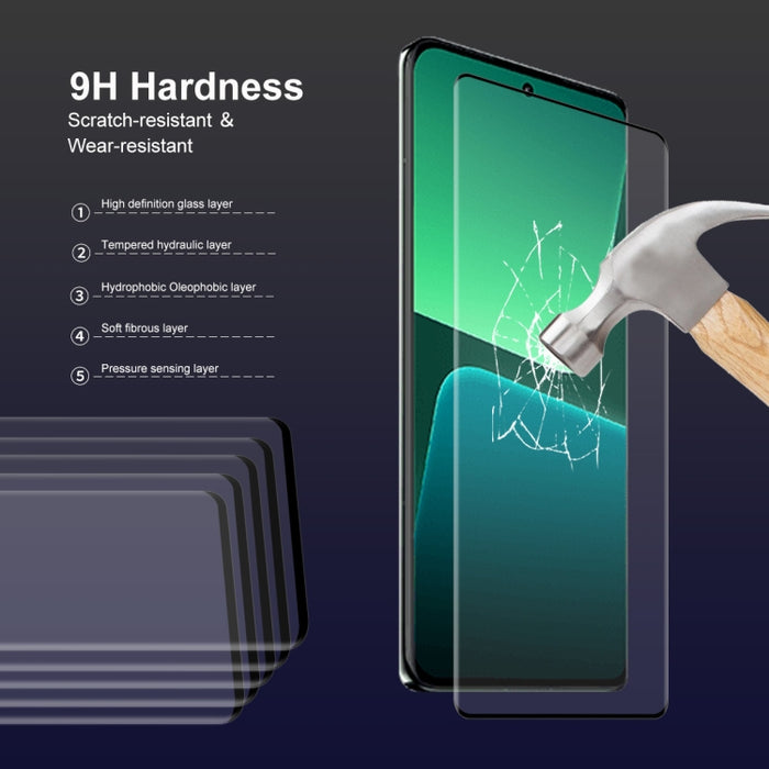 Para Xiaomi 13 Pro / 13 Ultra ENKAY Hat-Prince Heat Bending Side Glue Película completa de vidrio templado, For Xiaomi 13 Pro / 13 Ultra(1pcs), For Xiaomi 13 Pro / 13 Ultra(2pcs), For Xiaomi 13 Pro / 13 Ultra(5pcs)