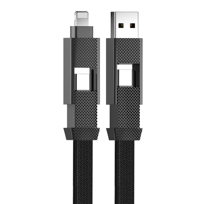 ENKAY ENK-CB134 4 en 1 60W USB-A / Tipo-C a 8 pines / Tipo-C Cable de datos de carga rápida magnético trenzado de nylon, 0.15m, 1.2m