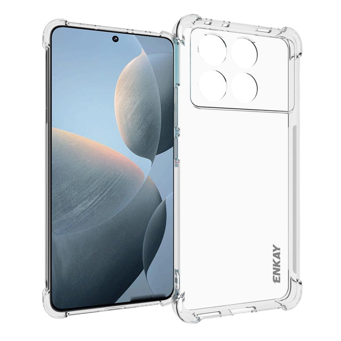 ENKAY Hat-Prince Funda transparente de TPU a prueba de golpes para teléfono, For Xiaomi 17T Pro5G, For Redmi 15a 5G, For Xiaomi 17T, For Xiaomi 17 Ultra, For Redmi Note 15 Pro 4G Global 163.2mm, For Redmi K90, For Redmi K90 Pro Max                     ...
