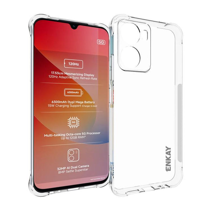 ENKAY Hat-Prince Funda transparente de TPU a prueba de golpes para teléfono, For Xiaomi 17T Pro5G, For Redmi 15a 5G, For Xiaomi 17T, For Xiaomi 17 Ultra, For Redmi Note 15 Pro 4G Global 163.2mm, For Redmi K90, For Redmi K90 Pro Max                     ...