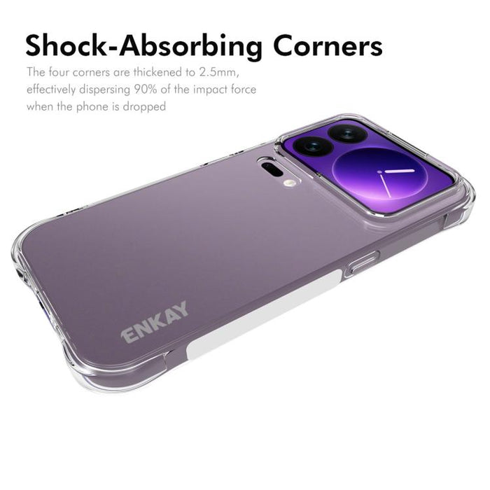 ENKAY Hat-Prince Funda transparente de TPU a prueba de golpes para teléfono, For Xiaomi 17T Pro5G, For Redmi 15a 5G, For Xiaomi 17T, For Xiaomi 17 Ultra, For Redmi Note 15 Pro 4G Global 163.2mm, For Redmi K90, For Redmi K90 Pro Max                     ...