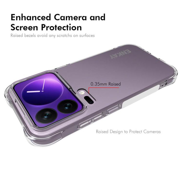 ENKAY Hat-Prince Funda transparente de TPU a prueba de golpes para teléfono, For Xiaomi 17T Pro5G, For Redmi 15a 5G, For Xiaomi 17T, For Xiaomi 17 Ultra, For Redmi Note 15 Pro 4G Global 163.2mm, For Redmi K90, For Redmi K90 Pro Max                     ...