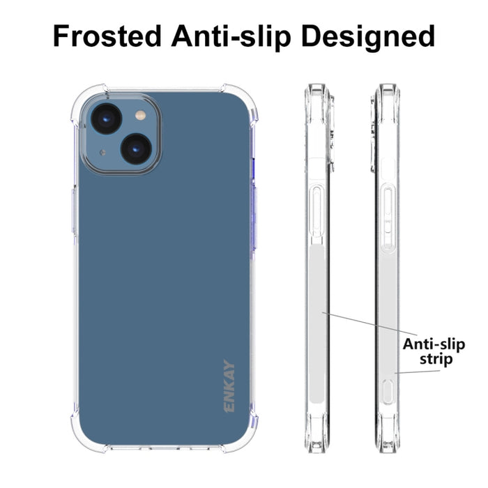 ENKAY Hat-Prince Funda de teléfono transparente de TPU a prueba de golpes con película de vidrio