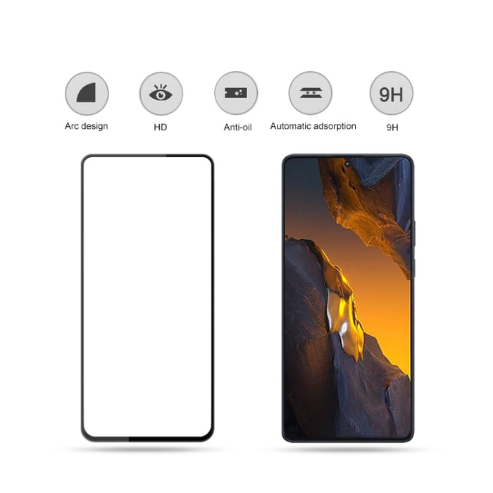 Para Xiaomi POCO F5 mocolo 0.33mm 9H 2.5D Pegamento completo Película de vidrio templado, For Xiaomi POCO F5