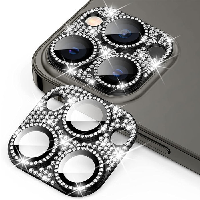 Para iPhone 12 Pro Max ENKAY Hat-Prince Blink Diamond Lente de cámara Película de vidrio templado de aleación de aluminio, For iPhone 12 Pro Max