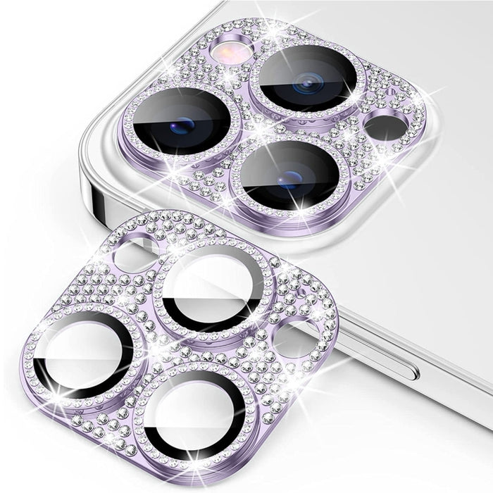 Para iPhone 12 Pro Max ENKAY Hat-Prince Blink Diamond Lente de cámara Película de vidrio templado de aleación de aluminio, For iPhone 12 Pro Max
