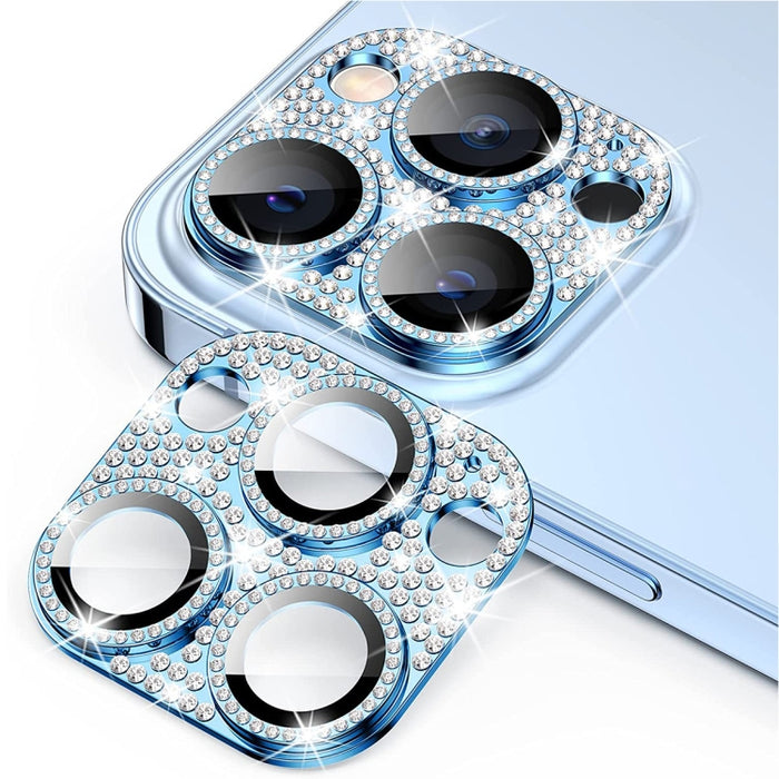Para iPhone 12 Pro Max ENKAY Hat-Prince Blink Diamond Lente de cámara Película de vidrio templado de aleación de aluminio, For iPhone 12 Pro Max
