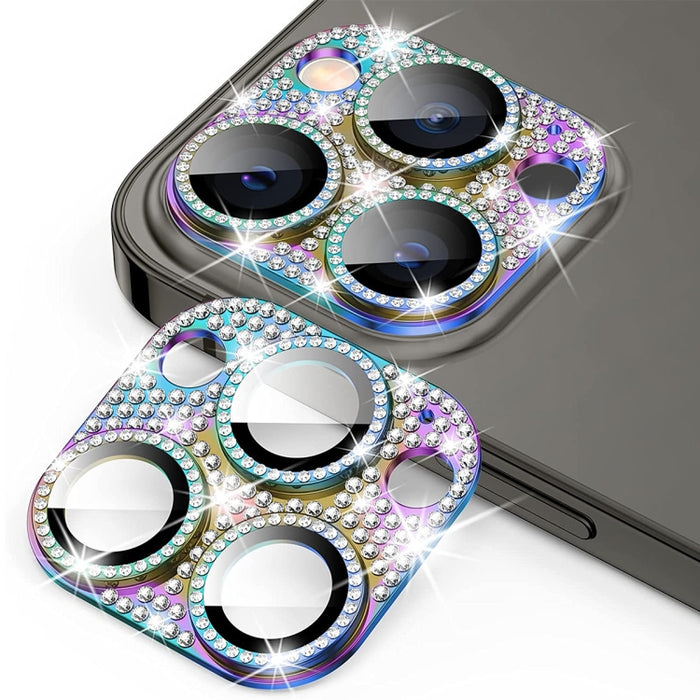Para iPhone 12 Pro Max ENKAY Hat-Prince Blink Diamond Lente de cámara Película de vidrio templado de aleación de aluminio, For iPhone 12 Pro Max