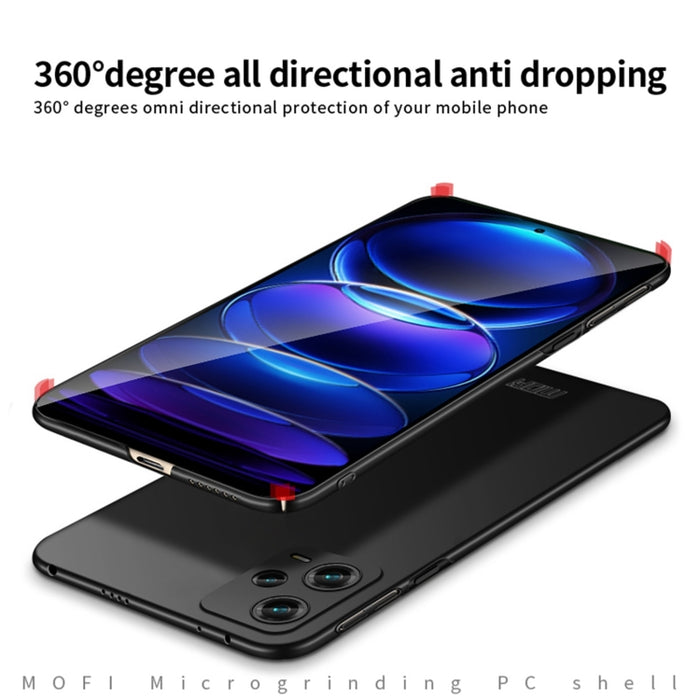 Estuche rígido ultrafino para teléfono MOFI Frosted PC, For Xiaomi Redmi Note 12 Turbo 5G, For Xiaomi Redmi Note 12S, For Xiaomi Redmi Note 12 Pro 5G Global, For Xiaomi Redmi Note 12 5G Global