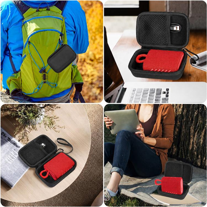 Para altavoz JBL GO3, bolsa protectora de carcasa dura EVA para viajes al aire libre, caja de almacenamiento portátil