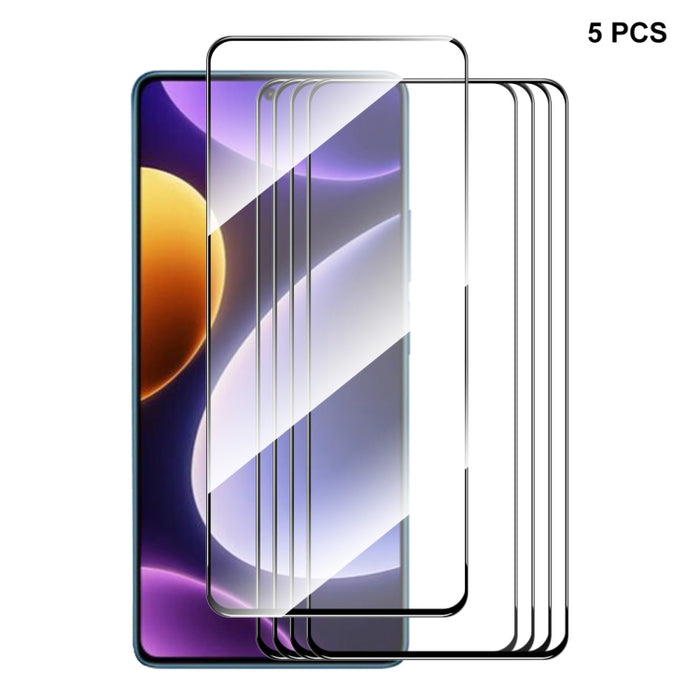 Para Xiaomi Poco F5 / Redmi Note 12 Turbo ENKAY Pegamento completo Película de vidrio templado de aluminio y silicio, For Xiaomi Poco F5(1pc), For Xiaomi Poco F5(2pcs), For Xiaomi Poco F5(5pcs), For Xiaomi Poco F5(10pcs)
