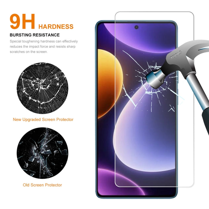 Para Xiaomi Poco F5 / Redmi Note 12 Turbo ENKAY 0.26mm 9H 2.5D Alta película de vidrio templado de aluminio y silicio, 1pc, 2pcs, 5pcs, 10pcs
