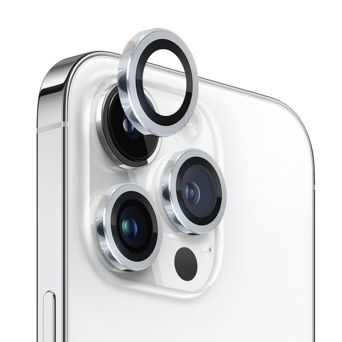Lente de cámara NORTHJO, película de anillo de Metal de vena de CD de vidrio templado, For iPhone 14 Pro / 14 Pro Max
