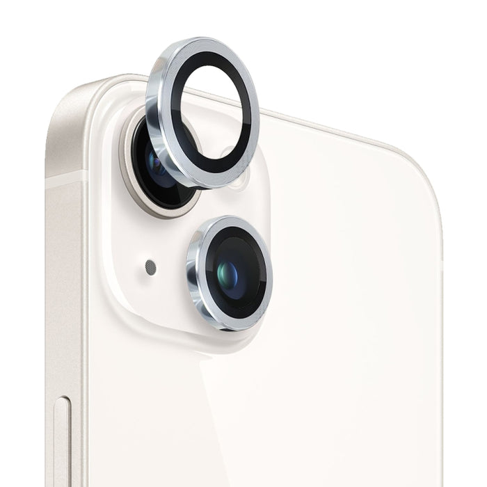 Protector de lente de cámara NORTHJO, película de anillo de Metal de vena de CD de vidrio templado, For iPhone 14 / 14 Plus