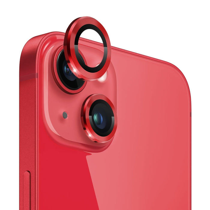 Protector de lente de cámara NORTHJO, película de anillo de Metal de vena de CD de vidrio templado, For iPhone 14 / 14 Plus